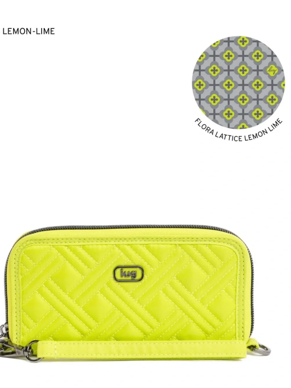 Lug Whirly RFID Wristlet Wallet Lemon Lime